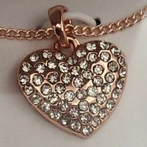 Ellen Tracy gold watch necklace earrings gift box set heart bling jewelry NEW ELLEN TRACY Watch Set with Necklace and Earrings - NIB  main image 4